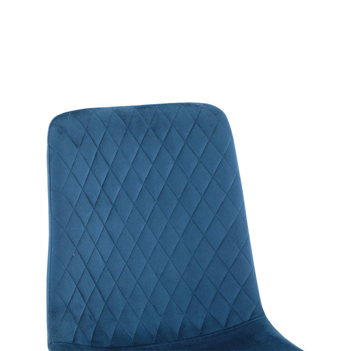 GOLDFAN Dining Chairs Set of 4 Velvet Kitchen Chairs for Dining Room.AWS-125.UK(BLUE)