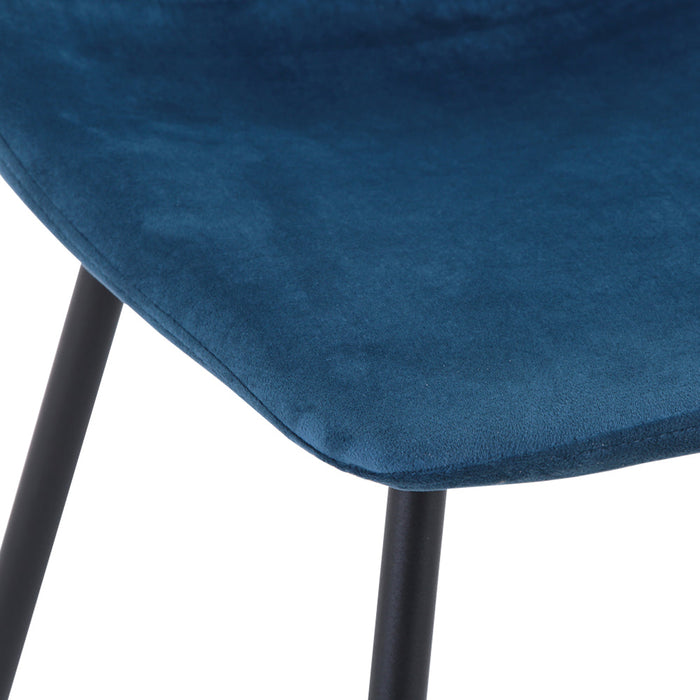 GOLDFAN Dining Chairs Set of 4 Velvet Kitchen Chairs for Dining Room.AWS-125.UK(BLUE)
