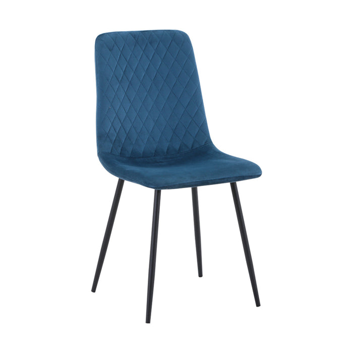GOLDFAN Dining Chairs Set of 4 Velvet Kitchen Chairs for Dining Room.AWS-125.UK(BLUE)