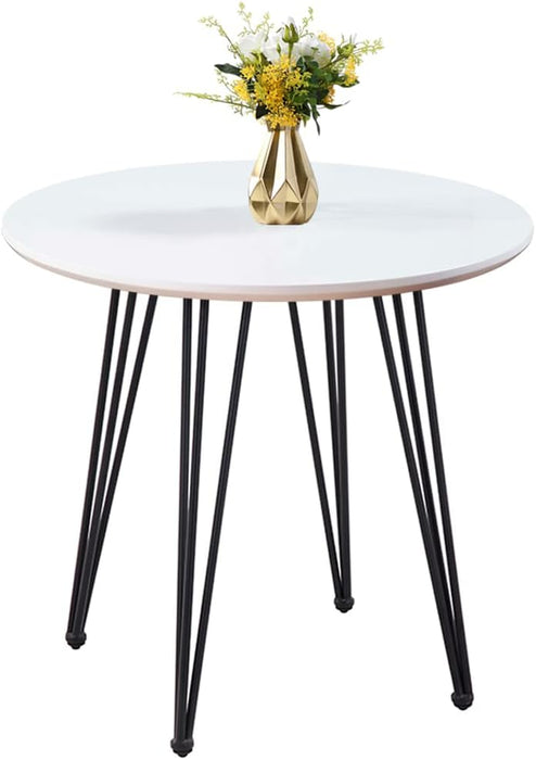 GOLDFAN High Gloss Dining Table Round Kitchen Table Small Living Room Table.AWS-113.UK