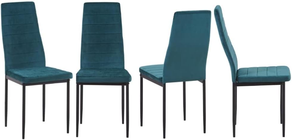 GOLDFAN Green Velvet Dining Chairs Set of 4.AWS-011.UK