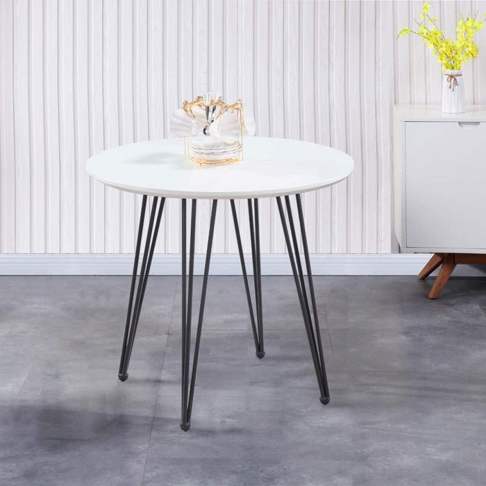 GOLDFAN High Gloss Dining Table Round Kitchen Table Small Living Room Table.AWS-113.UK