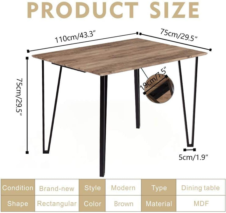 GOLDFAN Rectangle Dining Table Modern Wood Style for Kitchen Table.AWS-GF-018.UK. (Table Only)