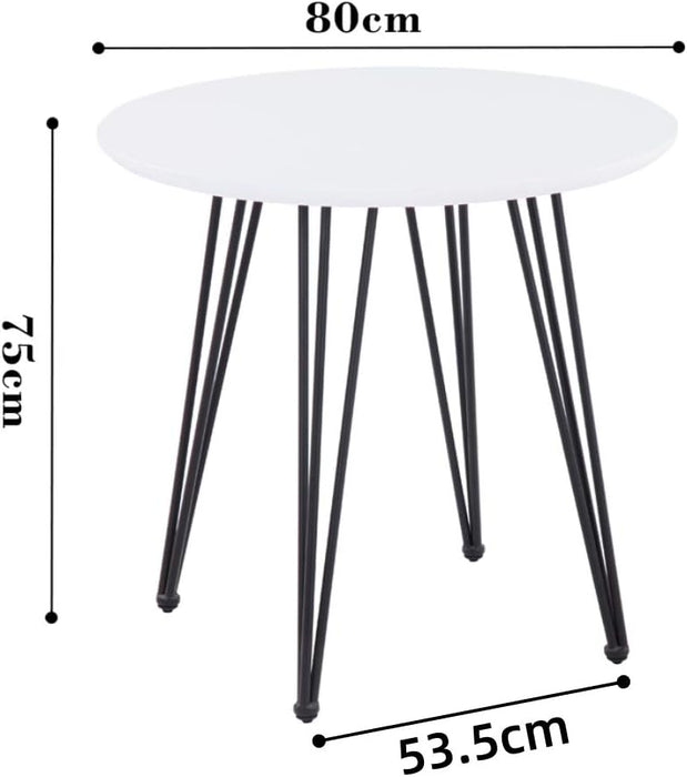 GOLDFAN High Gloss Dining Table Round Kitchen Table Small Living Room Table.AWS-113.UK