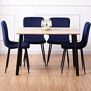 GOLDFAN Blue Velvet Dining Chairs Set of 4.AWS-148-2-4.UK.